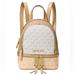 Michael Kors Bags | 29. Michael Kors Signature Rhea Zip Xs Backpack | Color: Cream/Orange | Size: 6.25 W X 7.5 H X 2.75 D