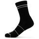 Stoic - Merino Crew Tech Rib Stripes Socks - Multifunktionssocken 42-44 | EU 42-44 schwarz