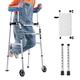 RDHKJ Lightweight Heavy Duty Upright Walker For Seniors & Tall People Over 6, Foldable Medical Elderly With Wheels & Armrest, Load 150Kg