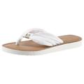 Zehentrenner TOMMY HILFIGER "TH ELEVATED BEACH SANDAL" Gr. 39, beige (ecru) Damen Schuhe Zehentrenner