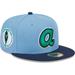 Men's New Era Light Blue/Navy Atlanta Braves Green Undervisor 59FIFTY Fitted Hat