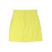 William B Casual A-Line Skirt Mini: Yellow Print Bottoms - Women's Size Medium