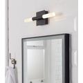 Habitat Metal 2 Light LED Bathroom Wall Light - Black