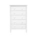 Adeptus Solid Wood Easy Pieces 5 Drawer Chest of Drawers in White - 611041561148