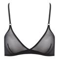 Women's Black Mesh Triangle Bralette 36B Hedonista Lingerie