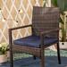 Lark Manor™ Alyah Rectangular 6 - Person 64" Long Outdoor Dining Set w/ Cushions Metal in Black/Brown | 63.8 W x 38.2 D in | Wayfair