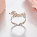 Baoyocn – bague en argent Sterling 925 pour femme et fille bijou fantaisie pour chien et chiot