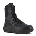 Reebok Work Rapid Response RB 8" Composite Toe - Mens 7.5 Black Boot Medium