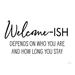 The Holiday Aisle® Welcome-Ish by lettered & lined - Wrapped Canvas Print Canvas | 18 H x 24 W x 1.25 D in | Wayfair