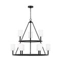 Visual Comfort Studio Collection Drew & Jonathan Egmont 36 Inch 9 Light Chandelier - DJC1099MBK