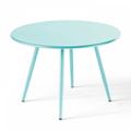 Table basse de jardin ronde en métal turquoise 40 cm - Palavas - Bleu Turquoise