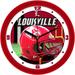 Sun Time Louisville Cardinals Football Wall Clock Glass/Plastic in Red | 11.5 H x 11.5 W x 1.5 D in | Wayfair ST-CO3-LOC-HWCLOCK