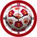 Sun Time Iowa State Cyclones Soccer Wall Clock Glass/Plastic in Red/White | 11.5 H x 11.5 W x 1.5 D in | Wayfair ST-CO3-ISC-SCWCLOCK