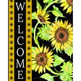 Rosalind Wheeler Welcome Sunflowers - Wrapped Canvas Print Canvas in White | 48 H x 36 W x 1.25 D in | Wayfair C3C525C8CAFD47C5B394001F6743F2CD