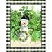 The Holiday Aisle® Snowman w/ Wreath - Wrapped Canvas Print Metal in Green | 40 H x 30 W x 1.25 D in | Wayfair 1FA40D06C9C24347925296E15C659438