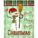 The Holiday Aisle® Merry-Merry-Merry Christmas Snowman - Wrapped Canvas Print Canvas | 16 H x 12 W x 1.25 D in | Wayfair