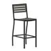 Hokku Designs Aubreonna Commercial Grade Outdoor All-Weather Bar Stool w/ Poly Resin Slats in Gray | 45 H x 18.25 W x 22 D in | Wayfair