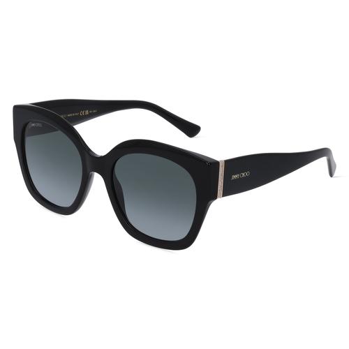 Jimmy Choo LEELA/S Damen-Sonnenbrille Vollrand Butterfly Acetat-Gestell, schwarz