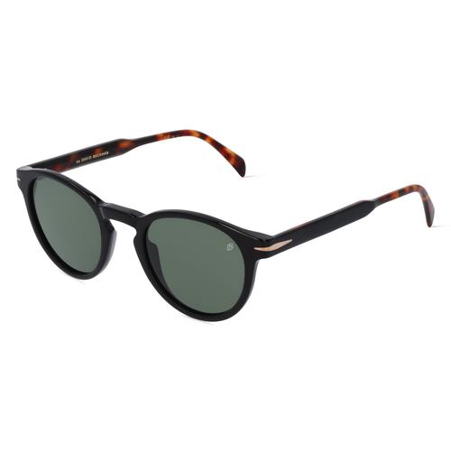 David Beckham DB 1111/S Herren-Sonnenbrille Vollrand Rund Acetat-Gestell, schwarz