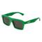 Bottega Veneta BV1213S Unisex-Sonnenbrille Vollrand Eckig Recycelt-Gestell, grün