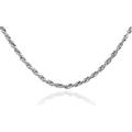 GOLD CHAINS: ROPE SOLID DIAMOND CUT WHITE GOLD CHAIN 1MM : 14K 24