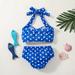 Gubotare Baby Girl Bikini Kids Toddler Polka Dot Swimsuits Swimwear Beach Bathing Suit Bikinis Set Swim Wear Girl 10 Blue 18-24 Months