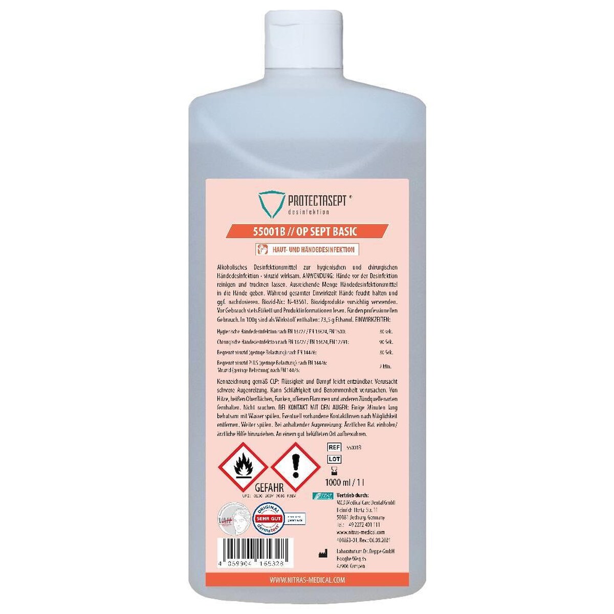 MCD Medical Care Dental GmbH Protectasept OP Sept Basic | Haut- und Händedesinfektion | 10 x 1000 ml Image