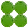 Pyrex 7200-PC Lawn Green Plastic Food Storage Lid Cover (4-Pack)