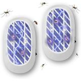 2 Pack Indoor Bug Zapper Fly Zapper Mosquitos Zapper Electronic Fly Trap Insect Mosquito Zapper with Blue Lights