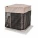 Modern Leisure Basics Square Air Conditioner Cover, 32" Square X 32"H, Black & Beige - 32"L x 32" W x 32" H