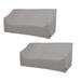 Modern Leisure® Garrison Patio Loveseat Cover, Waterproof, Large, 76"L x 38"W x 38.25"H, 2-Pack, Granite