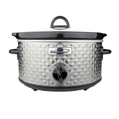 14 Cup Argyle Slow Cooker in Silver