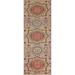 Geometric Heriz Serapi Oriental Runner Rug Hand-Knotted Wool Carpet - 2'5"x 7'11"