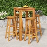 vidaXL 3 Piece Patio Dining Set Solid Wood Acacia