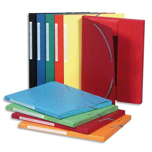 Exacompta Sammelmappe mit Gummizug und 3 Klappen, Maxi-Kapazität, aus Manila Karton 425g/qm 500µ, 24x32cm für DIN A4 Image