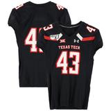 Texas Tech Red Raiders Team-Issued #43 Black Jersey with 150 Patch from the 2017 NCAA Football Season