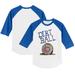 Toddler Tiny Turnip White/Royal Chicago Cubs Dirt Ball 3/4-Sleeve Raglan T-Shirt