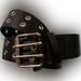 Brandy Melville Accessories | Brandy Melville Black Faux Leather Grommet Belt | Color: Black/Silver | Size: Os