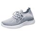 KaLI_store Sneakers for Women 2023 Womens Walking Tennis Shoes - Slip On Memory Foam Lightweight Casual Sneakers for Gym Travel Work Grey 8.5