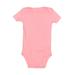 Carter's Short Sleeve Onesie: Pink Bottoms - Size 12 Month