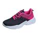 KaLI_store Slip On Shoes Women Womens Slip on Trainers Air Cushion Walking Shoes Breathable Mesh Sneakers Orthopedic Shoes for Women Hot Pink 6.5
