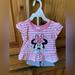 Disney Matching Sets | Girls Disney Minnie Mouse 2 Piece Shirt Shorts Outfit Size 12 Months - Nwt | Color: Gray/Pink | Size: 12mb