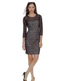 J. Crew Dresses | J. Crew Collection Crochet Lace Overlay Dress Black Ivory 3/4 Sleeve Women's 10 | Color: Black | Size: 10