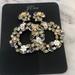 J. Crew Jewelry | J Crew Crystal And Flower Hoop Earrings. | Color: Gold/White | Size: Os