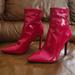 Jessica Simpson Shoes | (Like New) Women's Jessica Simpson Red Pelina Stretch Patent Ankle Boots Size 6 | Color: Red | Size: 6