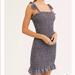 Free People Dresses | Free People Grey Bella Smocked Slip Dress - Xs | Color: Gray/White | Size: Xs