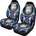 Diaonm Catching the Dream Net Wolf Car Seat Covers for Women Set of 2 Auto Interior Accessories Carseat Front Bucket Seats Protectors Universal Fit Most Cars SUV Sedan Truck