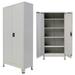 Anself 2 Doors Office Cabinet with 4 Adjustable Shelves Metal File Storage Cabinet Letter Documents Filing Organizer Home Office Furniture 35.4 x 15.7 x 70.9 Inches (W x D x H) (Gray)