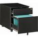 Global Industrial 2 Drawer Pedestal Black