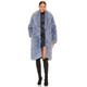 OW Collection Copenhagen Faux Fur Coat in Baby Blue. Size S, XS.